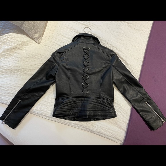 BB Dakota Black Vegan Leather Jacket in XS - Picture 2 of 5